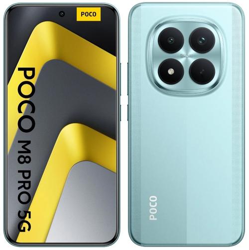 Telefon Mobil Poco M8 Pro, Procesor Qualcomm SM7635-AC Snapdragon 7s Gen 4, Octa-Core, Ecran AMOLED 6.83inch, 12GB RAM, 512GB Flash, Camera Duala 50 + 8 MP, 5G, Wi-Fi, Dual SIM, Android (Verde)