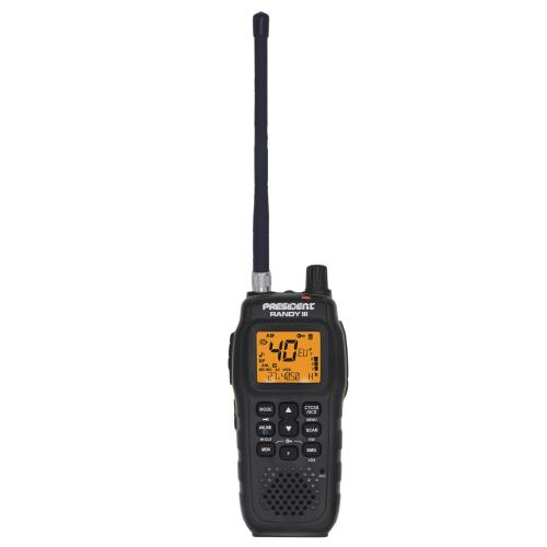 Statie radio CB portabila President RANDY III AM/FM, Roger Beep, ASC, ANL, NB, HI-CUT, CTCSS / DCS, acumulator