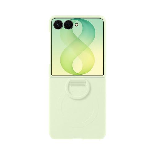 Husa Protectie Spate Samsung Silicon Ring Magnet Case EF-EF776CGEGWW pentru Galaxy Z Flip8 (Verde)