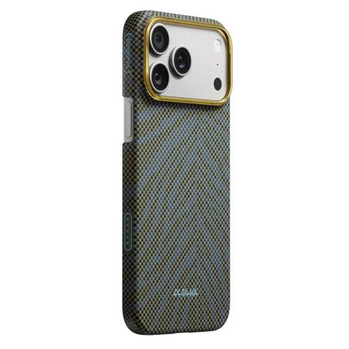 Husa Pitaka Breath of Veins Aramida Magsafe iPhone 17 Pro Max, Verde