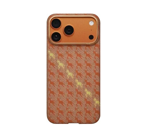 Husa Pitaka Happiness Rides Edge Case pentru iPhone 17 Pro, Portocaliu