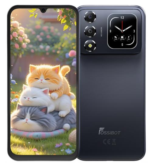 Telefon Mobil FOSSiBOT S7, Procesor Unisoc T615, Ecran IPS LCD touchscreen 6.9inch, 8GB RAM, 256GB Flash, Camera 16MP, Wi-Fi, 4G, Dual Sim, Android (Negru)