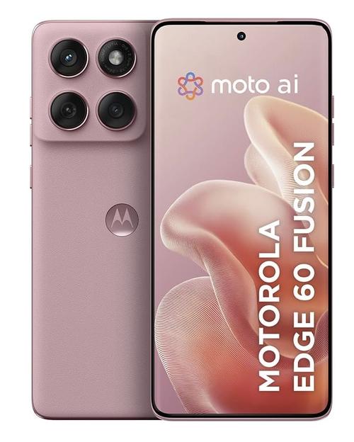 Telefon Mobil Motorola Edge 60 Fusion, Procesor Mediatek Dimensity 7300, P-OLED 6.67inch, 8GB RAM, 256GB Flash, Camera Dubla 50 + 13 MP, Wi-Fi, 5G, Dual Sim, Android (Roz)
