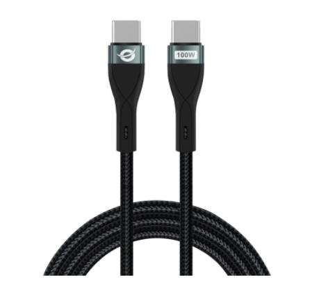 Cablu de date Conceptronic ETTA01B20, USB-C male - USB-C male, 2m (Negru)