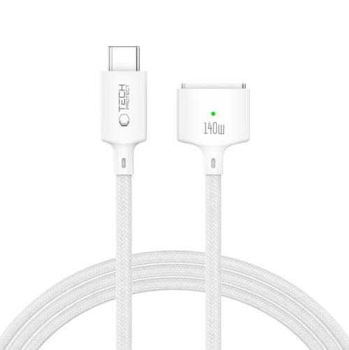 Cablu Incarcare Tech-Protect MMC01 Ultraboost, USB-C - MagSafe 3, 140W, 2m (Alb)