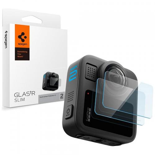 Folie Protectie Ecran Spigen GlastR Slim pentru GoPro Max 2, Set 2 bucati, Sticla Securizata AGL11230