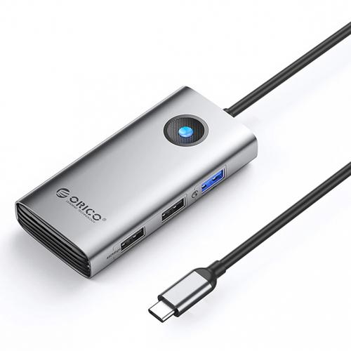 Hub USB-C Orico PW11-5P, 1 x USB-A 3.0 - 2 x USB-A - 1 x USB-C - 1 x HDMI (Gri)