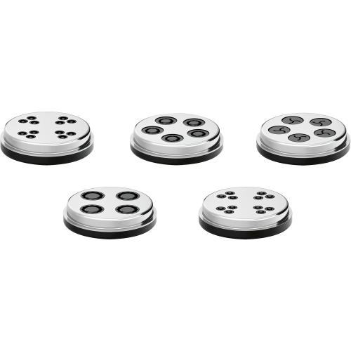 Set de 5 accesorii BOSCH Pasta Discs MUZ9PP2 - 17000967, Atasamente Pro-Pasta din otel inoxidabil, Puteti crea Ditaloni Rigati, Cellentani, Rigatoni, Fusili, Maccheroni, Pentru MUM9
