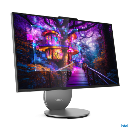 All In One PC Lenovo Yoga AIO 27IAH10, 27 inch QHD IPS, Intel Core Ultra 7 255H 5.1GHz, 16GB RAM LPDDR5X, 512GB SSD, Intel Arc 140T, Camera Web, no OS