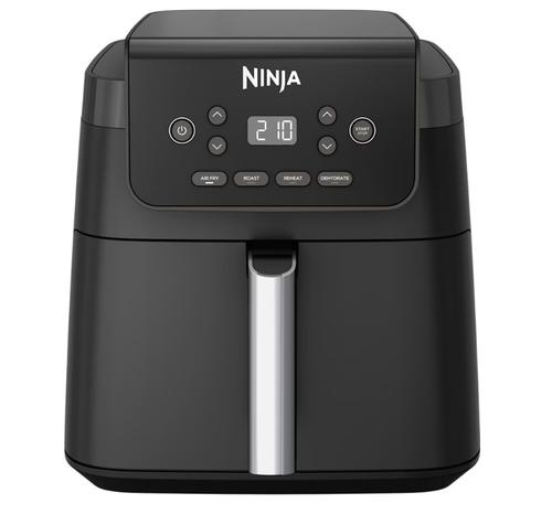 Friteuza cu aer cald Ninja AF170, 2000W, 1 cos, 6.2L, 4 functii de gatit: prajire cu aer cald, rumenire, reincalzire, deshidratare (Negru)