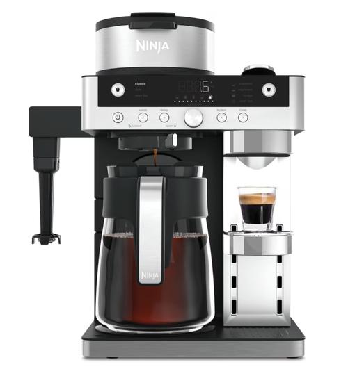 Espressor Ninja CFN802EU Prestige DualBrew, 1550 W, 1.8 L, 19 bari, 2in1 pentru cafea la filtru si capsule (Negru)