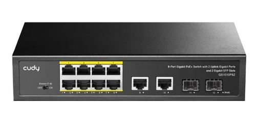 Switch Cudy GS1010PS2, 8 Porturi, Gigabit, PoE+