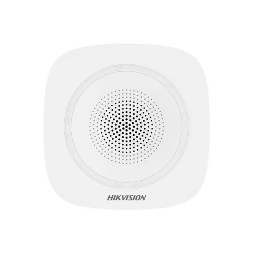 Sirena interior wireless AX PRO Hikvision DS-PS1-I-WE(Blue Indicator); 868MHz two-way Tri-X wireless technology, distanta comunicare RF: 1600m in camp deschis, nivel sonor: 90 la 110dB, 3 tipuri de sonerii de alarma: alarma la efractie, ala