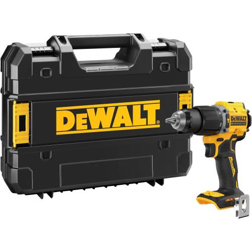 Masina compacta de gaurit si insurubat cu percutie (bormasina) pe acumulator DeWALT DCD799NT, motor fara perii, 18V XR, cuplu 74 Nm, 2 viteze, iluminare LED, corp slim 16.4 cm, cutie transport TSTAK, nu include incarcator si acumulatori, Ma