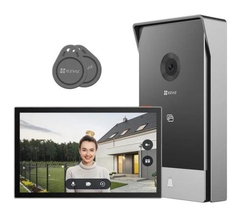 Kit videointerfon EZVIZ HP5, 2MP, Wi-Fi 6, monitor 7 inch, RFID, comunicare bidirectionala, control aplicatie, slot microSD, CS-HP5(2MP)
