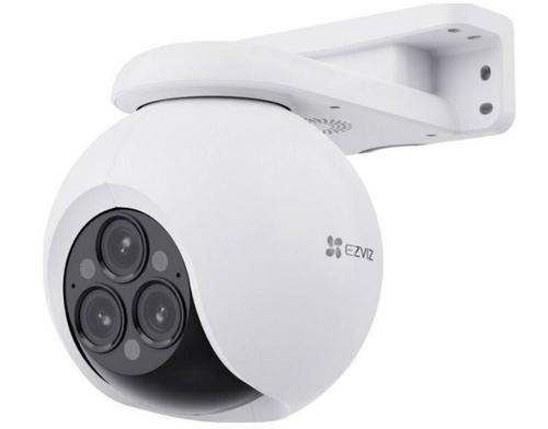 Camera supraveghere PTZ wireless Ezviz H80f Multi, lentile triple, 2K+, zoom 12x, alarma, slot microSD, aplicatie, IP67, CS-H80f
