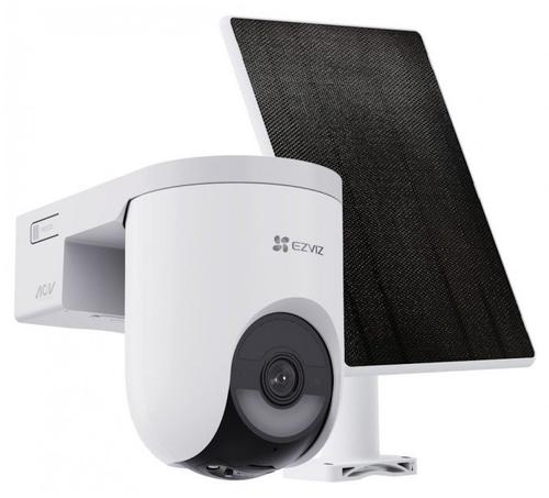 Camera supraveghere video exterior Ezviz HB8 Lite cu panou solar, 4MP, 2K+ (2560x1440), Wi-Fi, IP65 (Alb)