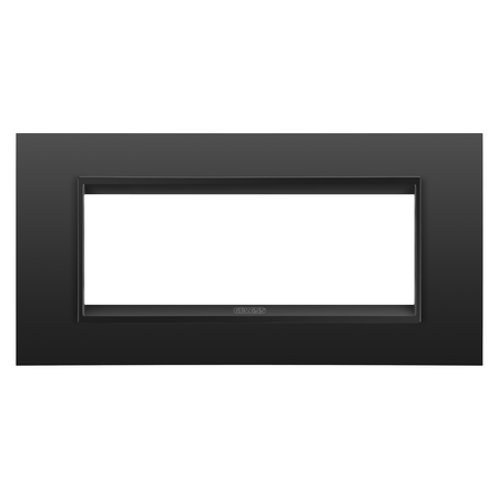 PLACA LUX - IN METAL - 6 MODULE - NEGRU SATINAT MONOCROM - CHORUSMART