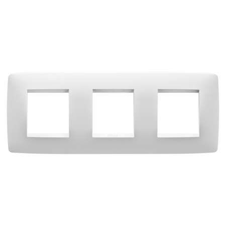 PLACA INTERNATIONALA ONE - IN TEHNOPOLIMER VOPSIT - 2+2+2 MODULE ORIZONTAL - ALB SATINAT - CHORUSMART