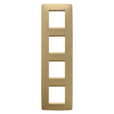 PLACA INTERNATIONALA ONE - IN TEHNOPOLIMER VOPSIT - 2+2+2+2 MODULE VERTICAL - AUR - CHORUSMART