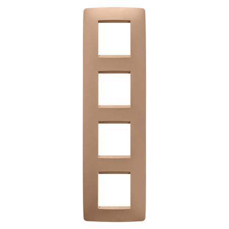 PLACA INTERNATIONALA ONE - IN TEHNOPOLIMER VOPSIT - 2+2+2+2 MODULE VERTICAL - CUPRU MOALE - CHORUSMART