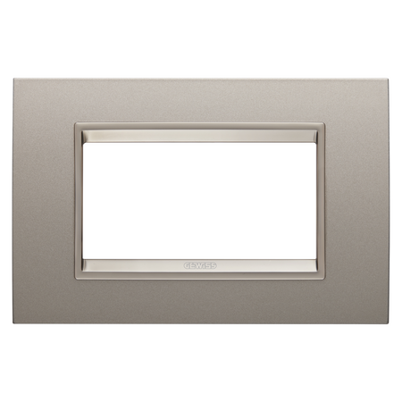 PLACA LUX - IN METAL - 4 MODULE - BRONZ SIDEFAT - CADRU INTERIOR BRONZ MAT - CHORUSMART