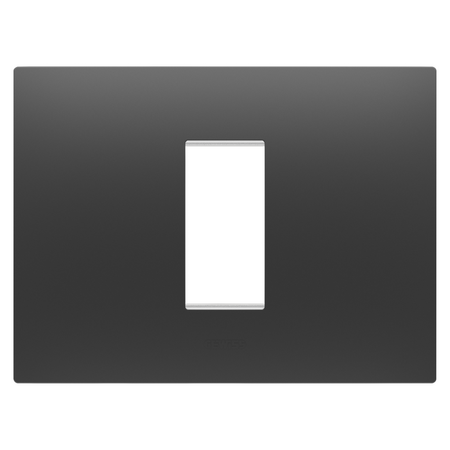 PLACA EGO - IN TECHNOPOLYMER - 1 MODUL - SATIN BLACK - CHORUSMART