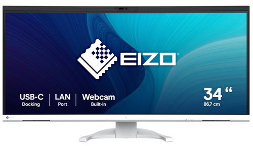 Monitor IPS LED EIZO FlexScan 34.1inch EV3450XC-WT, UWQHD (3440 x 1440), HDMI, DisplayPort, Ecran curbat, Boxe (Alb)
