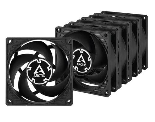 Set 5 ventilatoare Arctic P8 PWM PST, 80 mm, 3000 rpm (Negru)