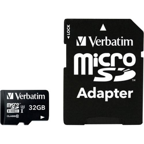 Card de memorie Verbatim PRO 47041, 32GB, microSDHC, Clasa 10 + Adaptor SD