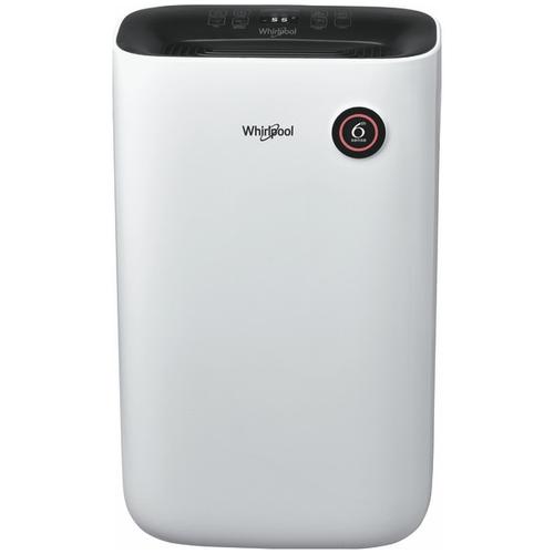 Dezumidificator Whirlpool DE20W5252, 20 l/24 h, Rezervor 6.5 l, 6th Sense, Control touch, Indicator LED, Functie uscare rufe, Alb