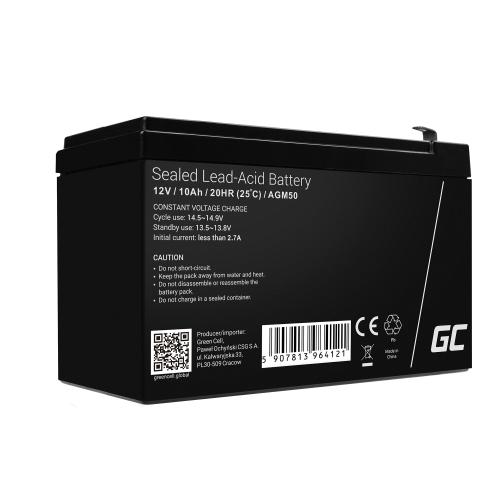 Acumulator stationar AGM 12V 10Ah VRLA plum acid baterie fara mentenanta UPS sisteme de alimentare Green Cell