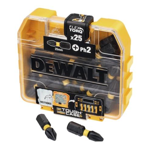Set 25 capete de insurubat pentru surubelnita, DeWlt, 1/4inch, Negru