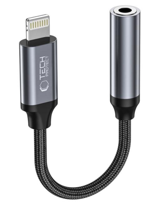 Adaptor Audio Lightning - 3.5mm Tech-Protect Ultraboost, Negru