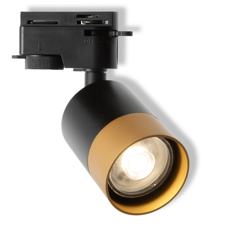 Bec LED spot LEDVANCE Spot 1-phase tracking system LUXE GU10 BLACK AND GOLD, 6,00 W, negru