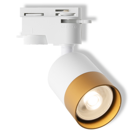 Bec LED spot LEDVANCE Spot 1-phase tracking system LUXE GU10 WHITE AND GOLD, 6,00 W, alb
