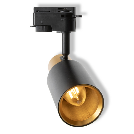 Spot LED LEDVANCE Spot 1-phase tracking system SLIM E14 BLACK AND GOLD, 6,00 W, IP20, negru