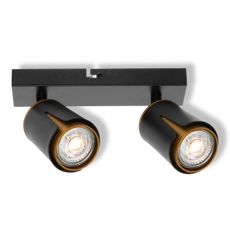 Bec LED Ledvance (Osram)  LED SPOT COLLAR BLACK AND GOLD 2XGU10, 6 W, negru