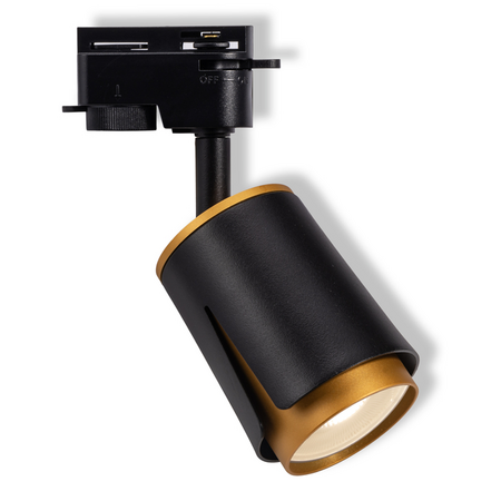 Bec LED spot LEDVANCE Spot 1-phase tracking system COLLAR GU10 BLACK AND GOLD, 6,00 W, negru