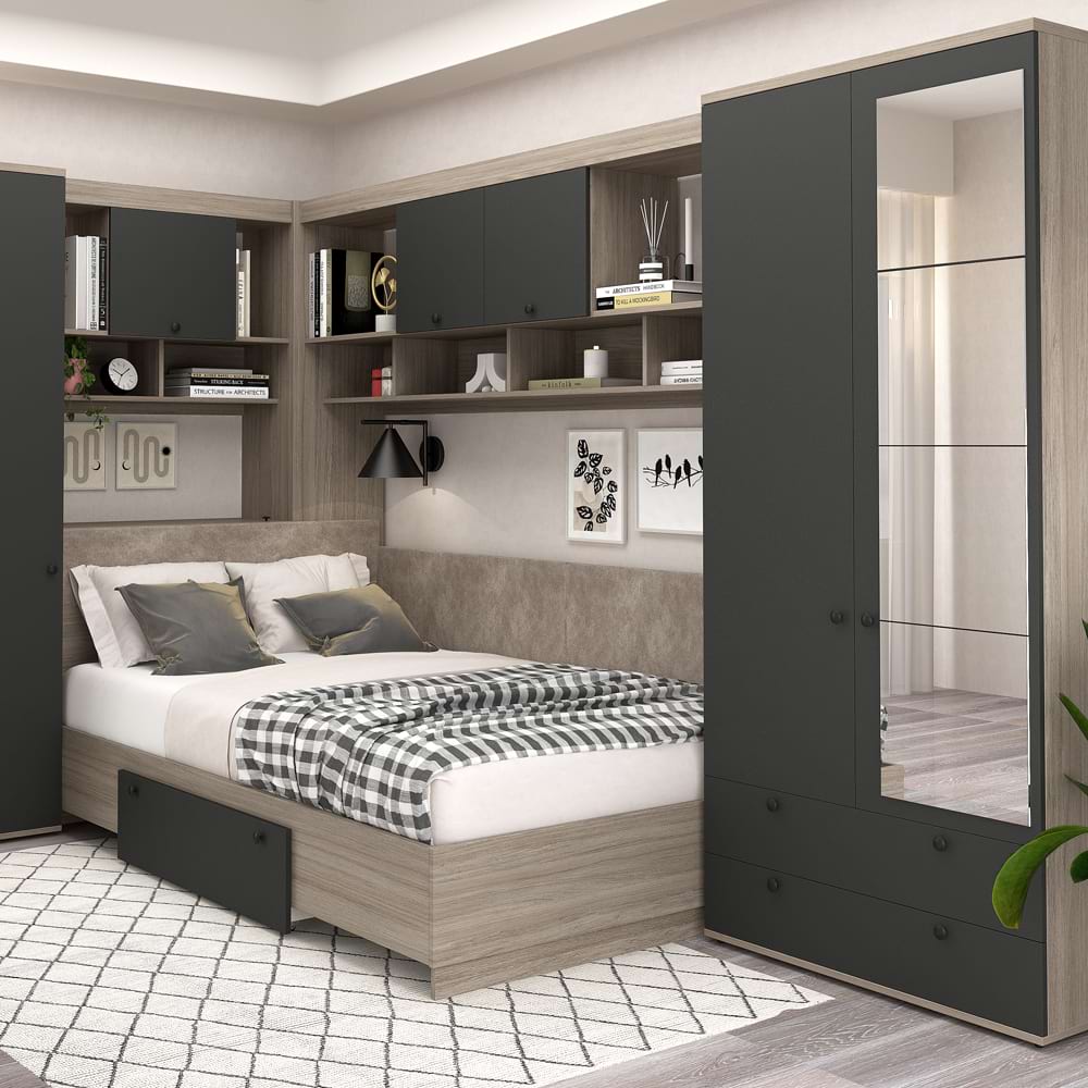 Dormitor complet AMBRO 10 cu saltea inclusa