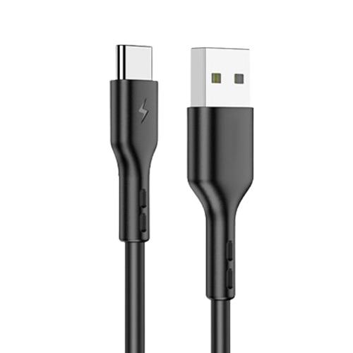 Cablu Date si Incarcare Lamtech, USB la Type-C, 2.1A, 2m, Negru