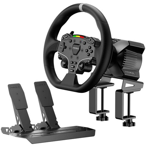 Volan cu pedale si baza MOZA Racing R3 Bundle, Compatibil PC (Negru)