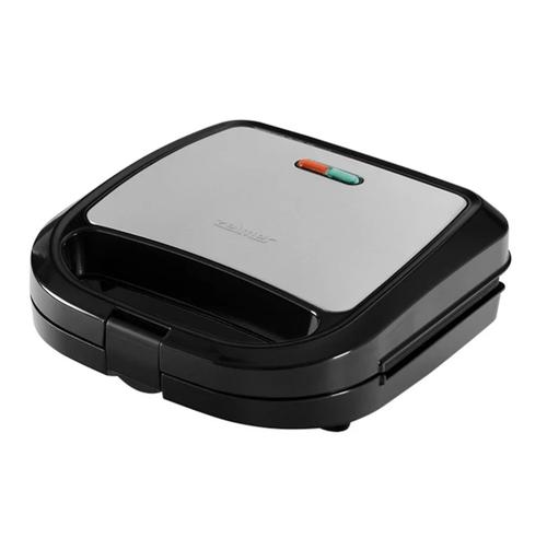 Sandwich maker Zelmer ZSM7710, 750 W, 2 sandvisuri, Placi cu strat neaderent (Negru/Argintiu)