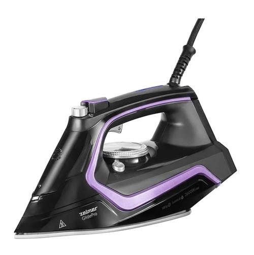 Fier de calcat cu abur Zelmer ZIR2600 Glide PRO, 2400 W, Rezervor 24 ml, Curatare automata, jet de abur 120 g/min (Negru/Mov)