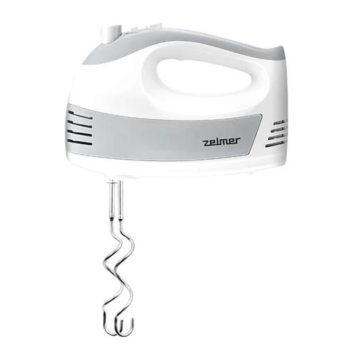 Mixer manual Zelmer ZHM2450, 700 W, 5 viteze + Turbo, Carlige aluat, 2 Batatoare (Alb/Gri)