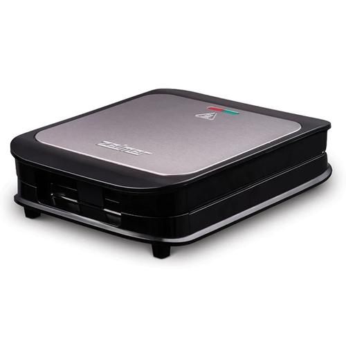 Sandwich maker Zelmer ZSM7410, 4 sandwich-uri, 1200 W, Acoperire antiaderenta (Negru/Argintiu)