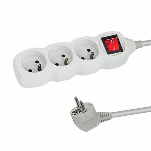 Prelungitor Esperanza ELK211W, switch ON/OFF, 3 prize, 3m (Alb)