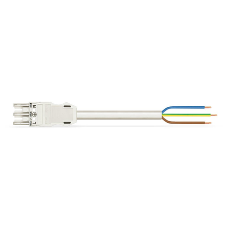pre-assembled connecting cable; Eca; Socket/open-ended; 3-pole; Cod. A; H05VV-F 3G 1.5 mm²; 3 m; 1,50 mm²; white