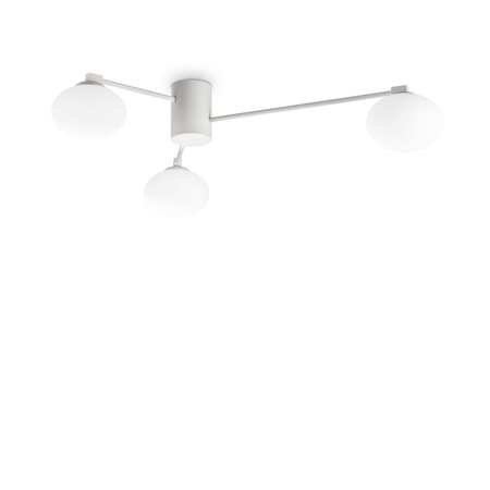 Lampa cu montaj pe tavan Hermes pl3 d90 Alb