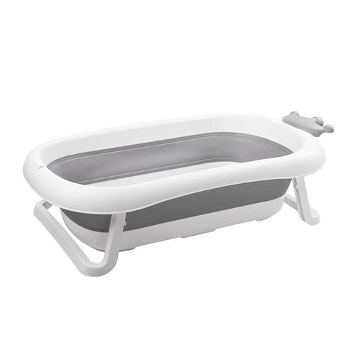 Cadita pliabila pentru bebelusi Lorelli  Royal Grey, 83 cm, 0-12 luni, cu dop de scurgere, indicator de umplere, margini rotunjite